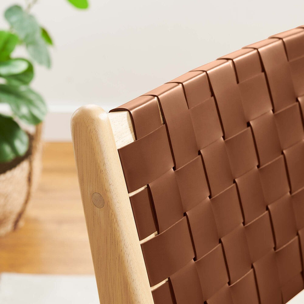 EEI-6544 Saoirse Leather Wood Dining Side Chair Set of 2 by Modway