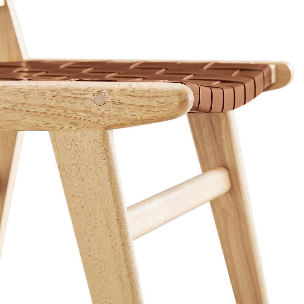 EEI-6544 Saoirse Leather Wood Dining Side Chair Set of 2 by Modway