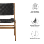 EEI-6544 Saoirse Leather Wood Dining Side Chair Set of 2 by Modway