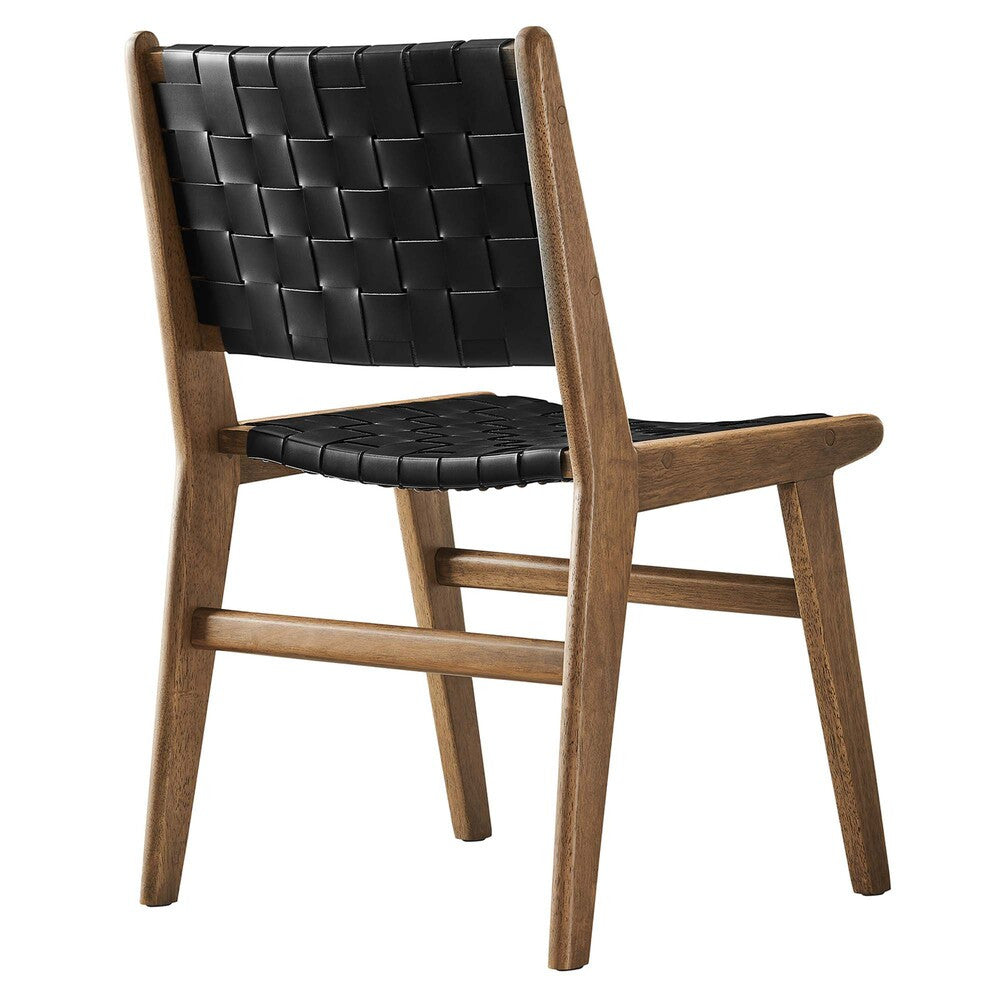 EEI-6544 Saoirse Leather Wood Dining Side Chair Set of 2 by Modway