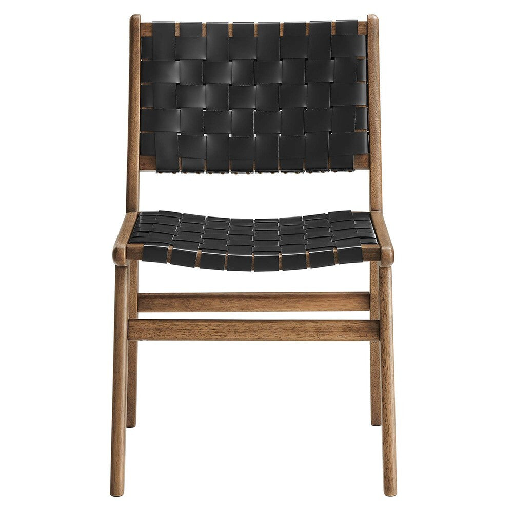 EEI-6544 Saoirse Leather Wood Dining Side Chair Set of 2 by Modway