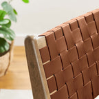 EEI-6544 Saoirse Leather Wood Dining Side Chair Set of 2 by Modway