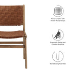 EEI-6544 Saoirse Leather Wood Dining Side Chair Set of 2 by Modway