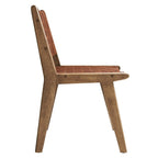 EEI-6544 Saoirse Leather Wood Dining Side Chair Set of 2 by Modway