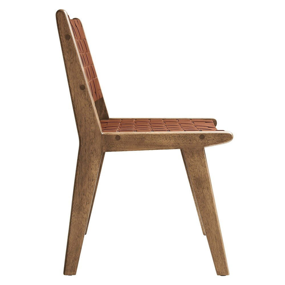 EEI-6544 Saoirse Leather Wood Dining Side Chair Set of 2 by Modway