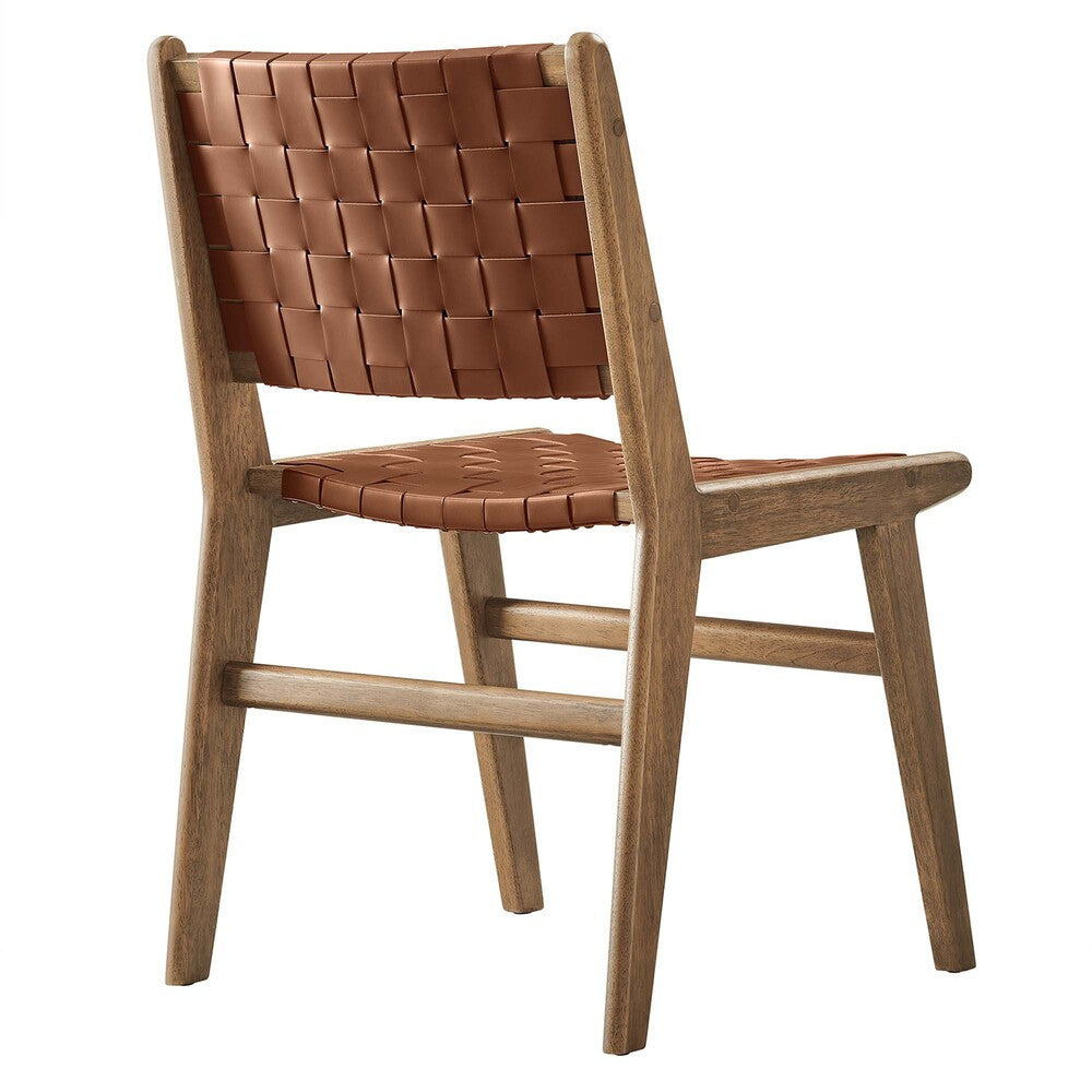 EEI-6544 Saoirse Leather Wood Dining Side Chair Set of 2 by Modway