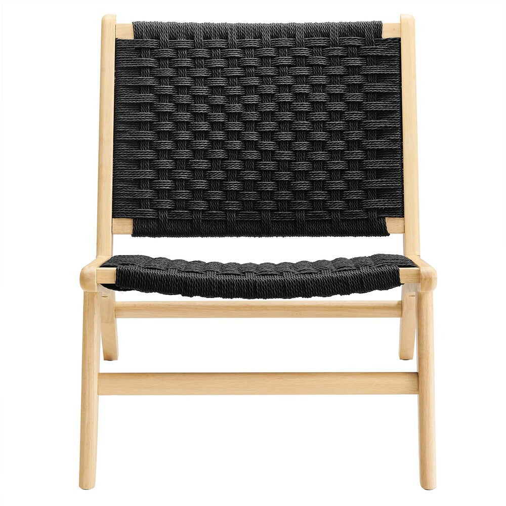 EEI-6543 Saoirse Woven Rope Wood Accent Lounge Chair by Modway