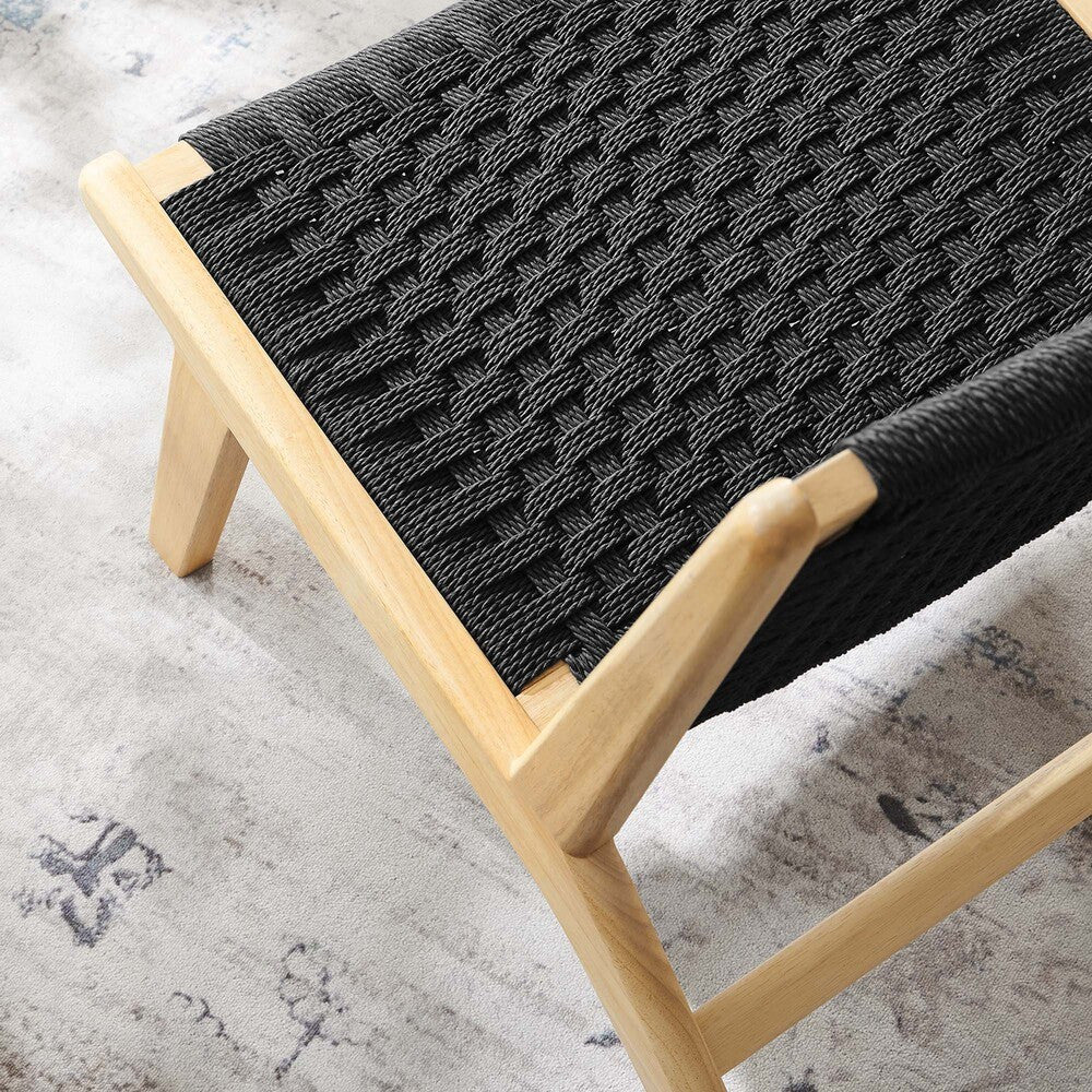 EEI-6543 Saoirse Woven Rope Wood Accent Lounge Chair by Modway