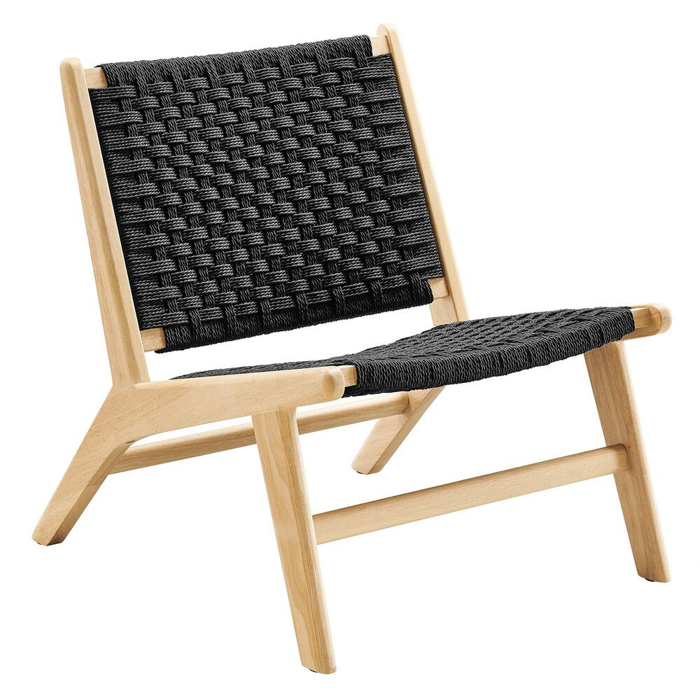 EEI-6543 Saoirse Woven Rope Wood Accent Lounge Chair by Modway