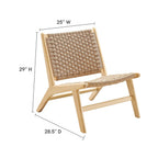 EEI-6543 Saoirse Woven Rope Wood Accent Lounge Chair by Modway
