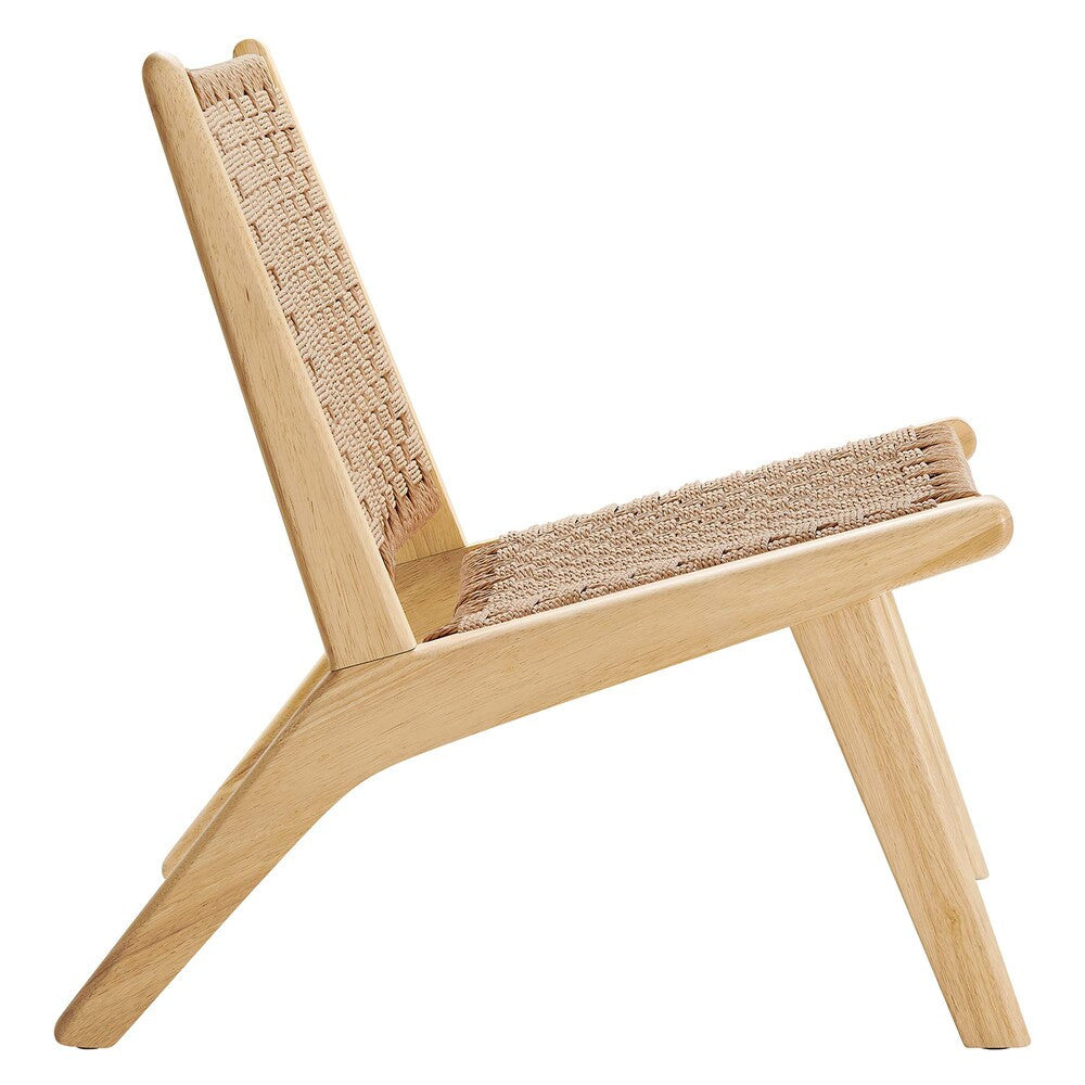 EEI-6543 Saoirse Woven Rope Wood Accent Lounge Chair by Modway