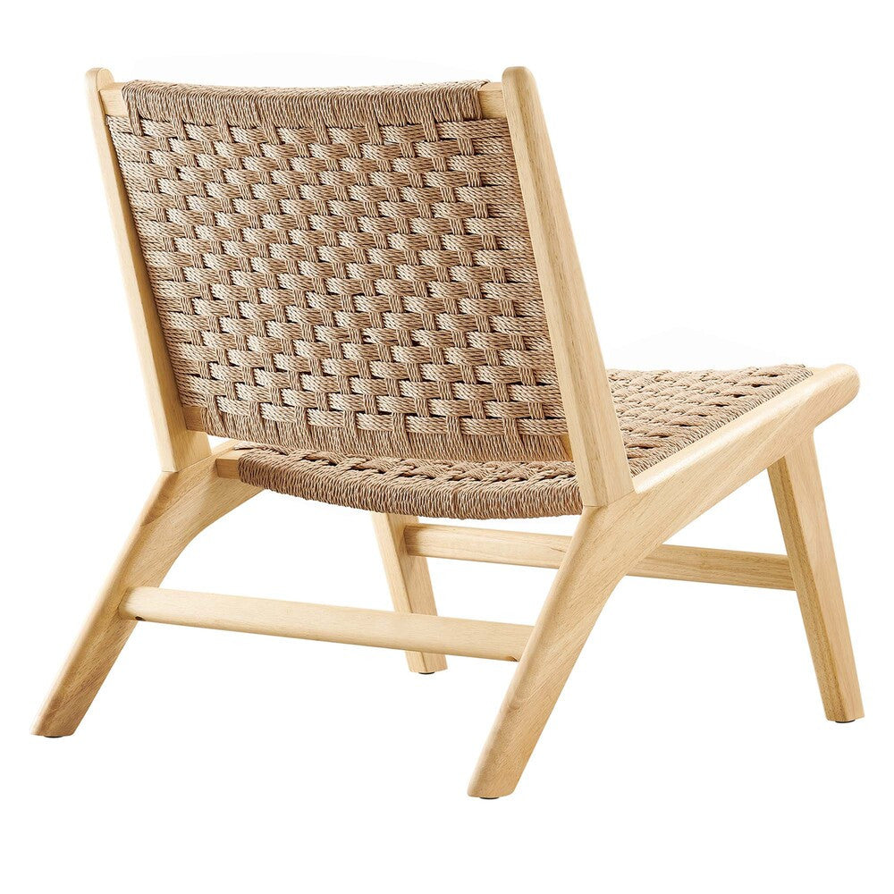 EEI-6543 Saoirse Woven Rope Wood Accent Lounge Chair by Modway