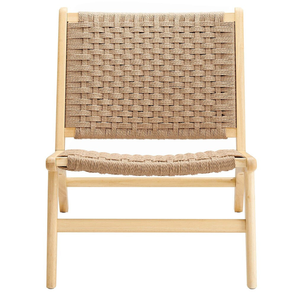 EEI-6543 Saoirse Woven Rope Wood Accent Lounge Chair by Modway