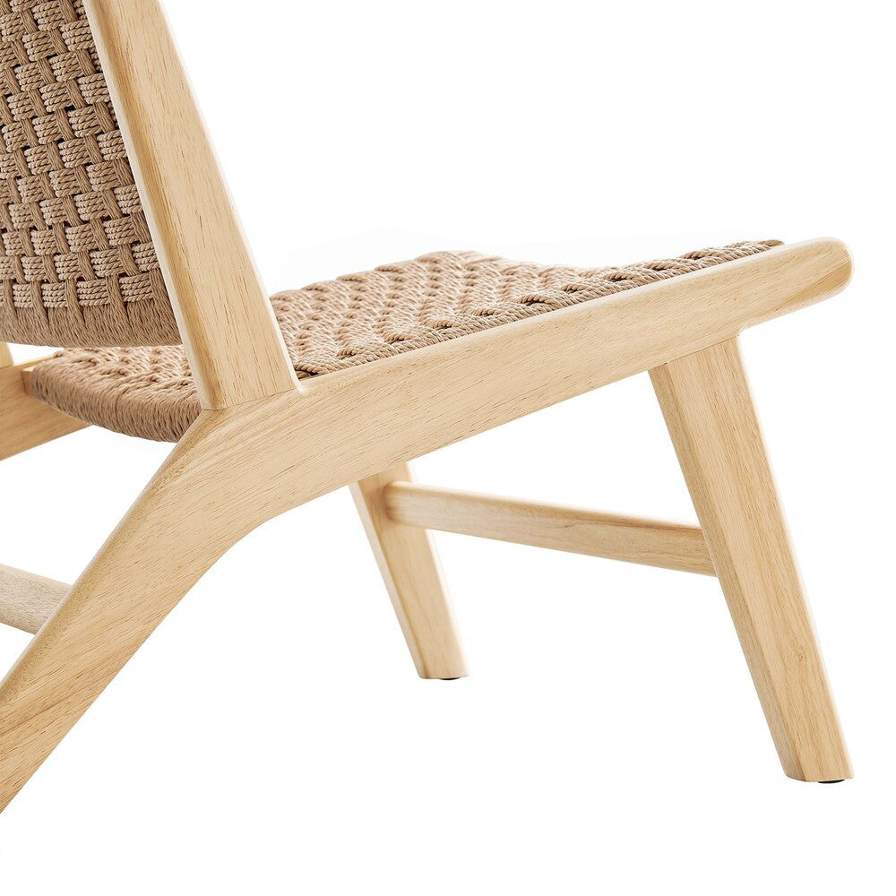 EEI-6543 Saoirse Woven Rope Wood Accent Lounge Chair by Modway