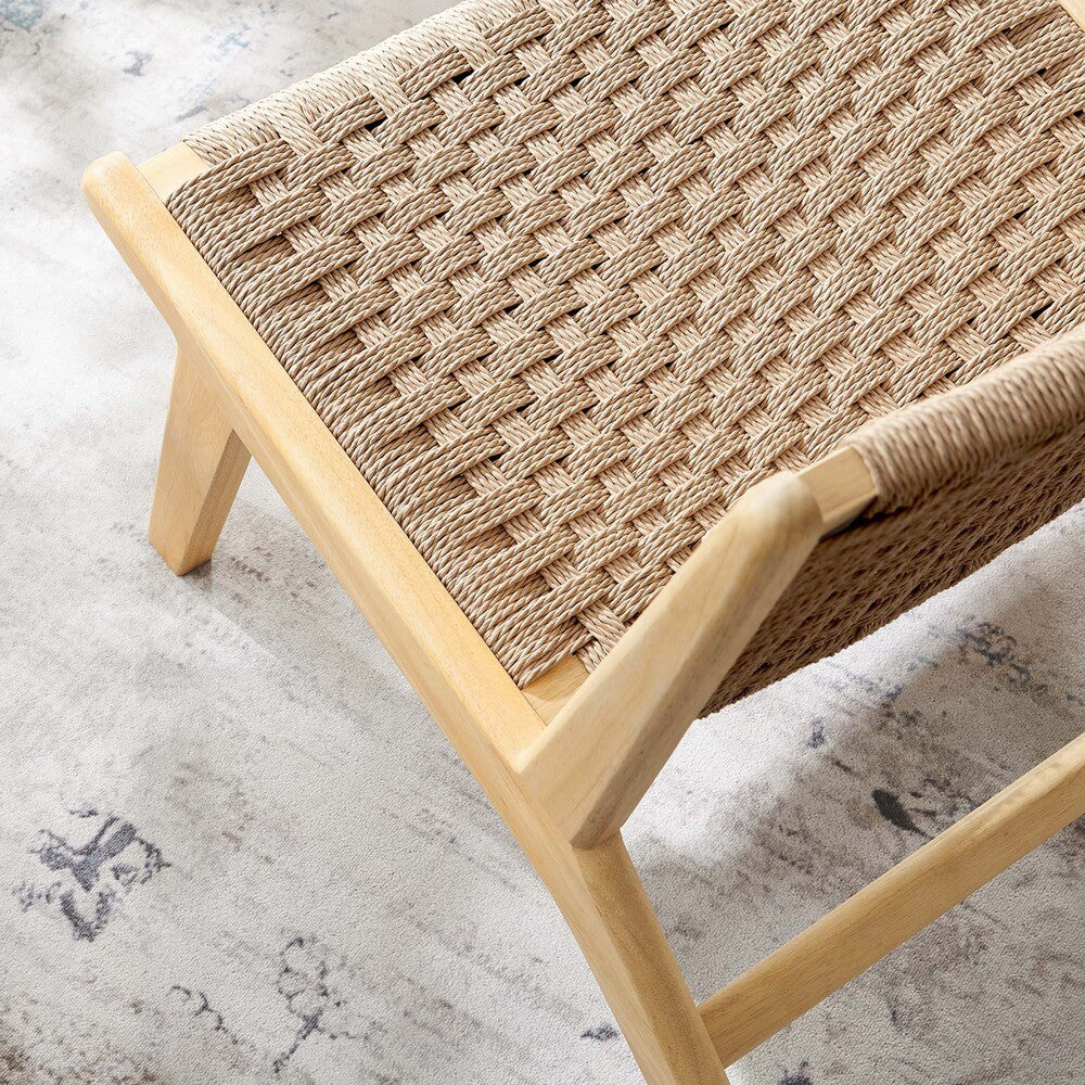 EEI-6543 Saoirse Woven Rope Wood Accent Lounge Chair by Modway