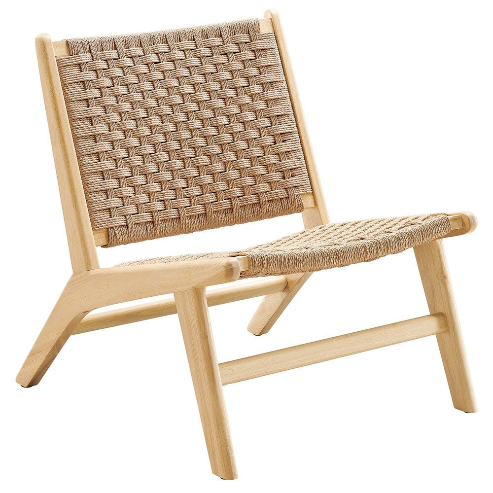 EEI-6543 Saoirse Woven Rope Wood Accent Lounge Chair by Modway