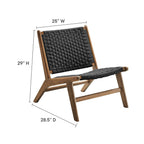 EEI-6543 Saoirse Woven Rope Wood Accent Lounge Chair by Modway