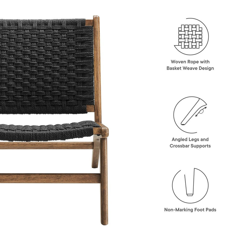 EEI-6543 Saoirse Woven Rope Wood Accent Lounge Chair by Modway