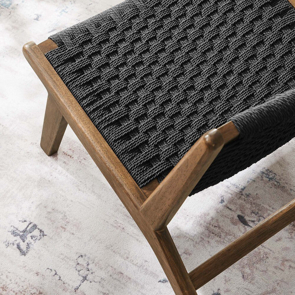 EEI-6543 Saoirse Woven Rope Wood Accent Lounge Chair by Modway