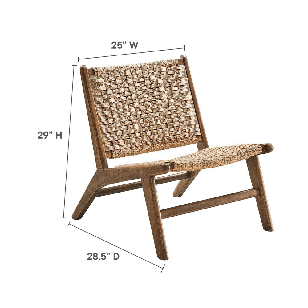 EEI-6543 Saoirse Woven Rope Wood Accent Lounge Chair by Modway