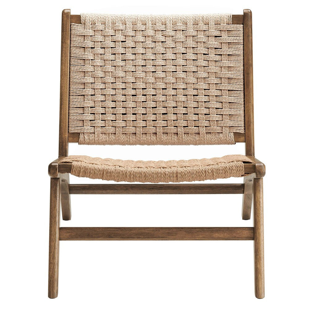EEI-6543 Saoirse Woven Rope Wood Accent Lounge Chair by Modway