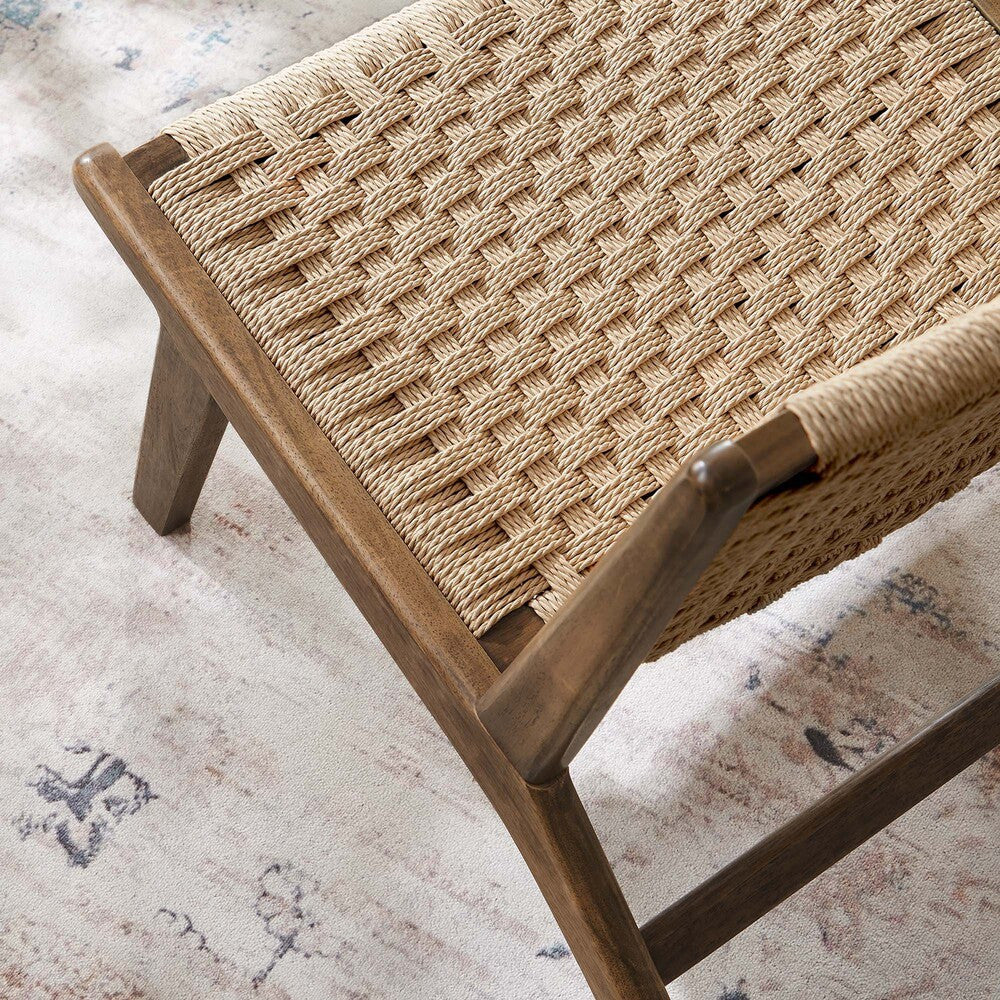 EEI-6543 Saoirse Woven Rope Wood Accent Lounge Chair by Modway