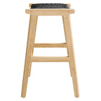 EEI-6548 Saoirse Woven Rope Wood Counter Stool Set of 2 by Modway