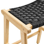 EEI-6548 Saoirse Woven Rope Wood Counter Stool Set of 2 by Modway