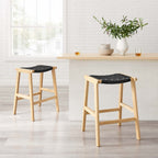 EEI-6548 Saoirse Woven Rope Wood Counter Stool Set of 2 by Modway