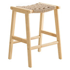 EEI-6548 Saoirse Woven Rope Wood Counter Stool Set of 2 by Modway
