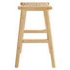 EEI-6548 Saoirse Woven Rope Wood Counter Stool Set of 2 by Modway