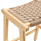 EEI-6548 Saoirse Woven Rope Wood Counter Stool Set of 2 by Modway