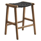 EEI-6548 Saoirse Woven Rope Wood Counter Stool Set of 2 by Modway