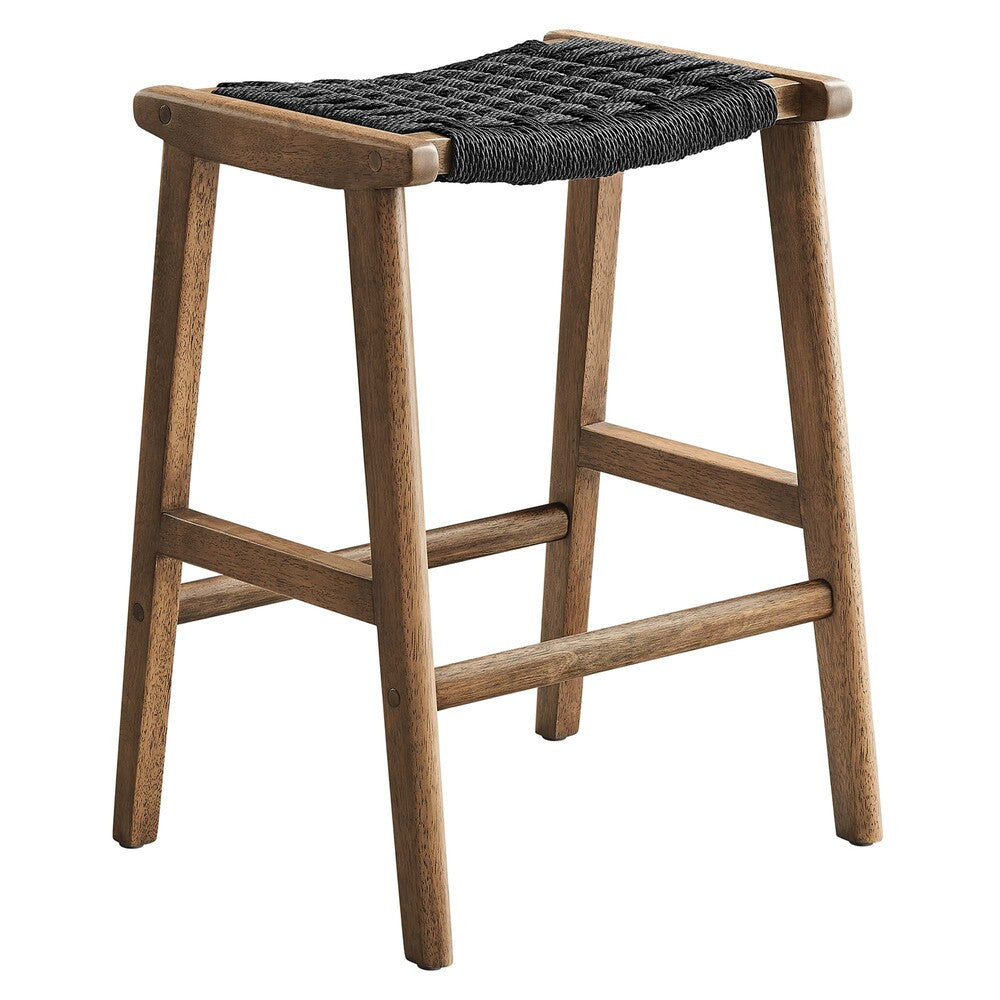 EEI-6548 Saoirse Woven Rope Wood Counter Stool Set of 2 by Modway