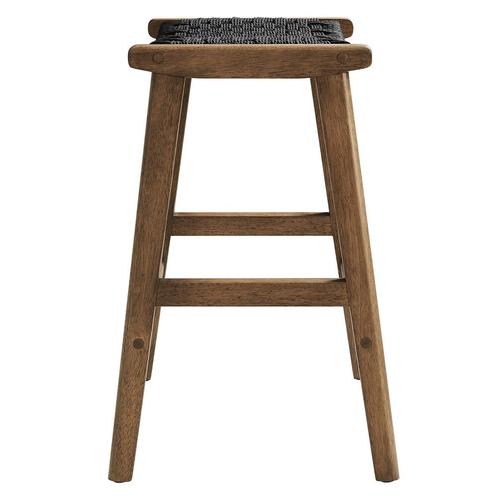 EEI-6548 Saoirse Woven Rope Wood Counter Stool Set of 2 by Modway