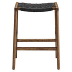 EEI-6548 Saoirse Woven Rope Wood Counter Stool Set of 2 by Modway