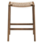 EEI-6548 Saoirse Woven Rope Wood Counter Stool Set of 2 by Modway