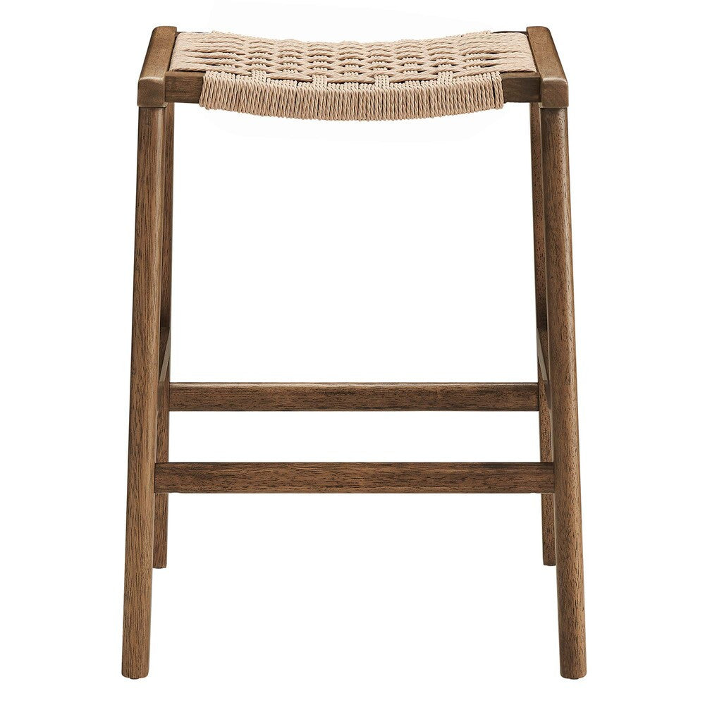 EEI-6548 Saoirse Woven Rope Wood Counter Stool Set of 2 by Modway