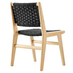 EEI-6545 Saoirse Woven Rope Wood Dining Side Chair Set of 2 by Modway