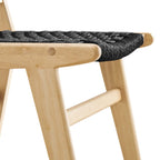 EEI-6545 Saoirse Woven Rope Wood Dining Side Chair Set of 2 by Modway