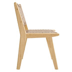 EEI-6545 Saoirse Woven Rope Wood Dining Side Chair Set of 2 by Modway