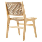 EEI-6545 Saoirse Woven Rope Wood Dining Side Chair Set of 2 by Modway