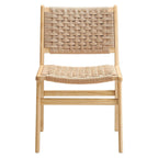 EEI-6545 Saoirse Woven Rope Wood Dining Side Chair Set of 2 by Modway