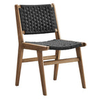 EEI-6545 Saoirse Woven Rope Wood Dining Side Chair Set of 2 by Modway
