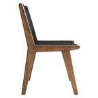 EEI-6545 Saoirse Woven Rope Wood Dining Side Chair Set of 2 by Modway