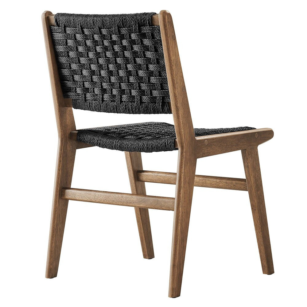 EEI-6545 Saoirse Woven Rope Wood Dining Side Chair Set of 2 by Modway