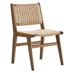 EEI-6545 Saoirse Woven Rope Wood Dining Side Chair Set of 2 by Modway