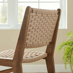 EEI-6545 Saoirse Woven Rope Wood Dining Side Chair Set of 2 by Modway