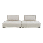 Modway Saunter 2-Piece Tufted Fabric Fabric Loveseat by Modway-EEI-5204-BEI  1