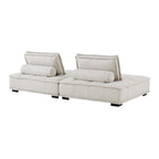 Modway Saunter 2-Piece Tufted Fabric Fabric Loveseat by Modway-EEI-5204-BEI  2